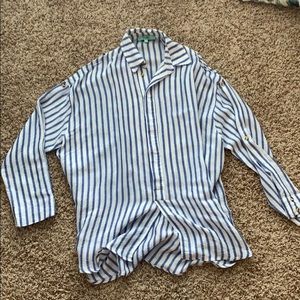 Cold shoulder button down shirt